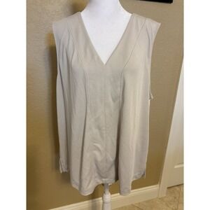 Stylus Women's Sleeveless Top, Silver Gray, XXL, NWT